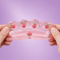 Jouet sensoriel anti-stress en forme de griffe de chat, gelée de fraise virale, non toxique, en TPR, à remontée lente, idéal pour les cadeaux de Noël