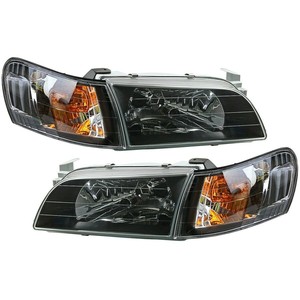 ไฟหน้า Toyota Corolla AE100 AE101 แบบฮาโลเจน เลนส์ดำ พร้อมไฟเลี้ยวสีส้ม สำหรับอัพเกรดไฟหน้า - Product Image 1