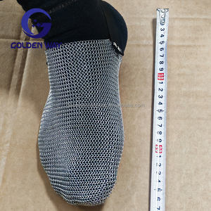 Chaussettes anti-coupure en maille de chaîne d'acier inoxydable, tissu de sécurité en maille de chaîne pour la coupe du bois et les sports - Product Image 2