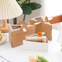 Maßgefertigte Kuchenverpackungsbox Recycelbare Faltbare Papierbox Akzeptiert OEM-Logodruck für Backwaren