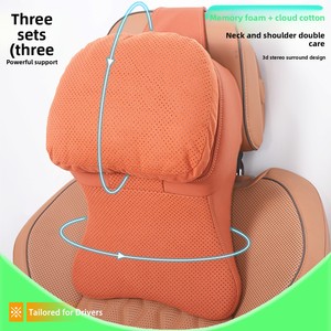 The New Second-Generation Car Headrest Neck Pillow with <b>Yacht</b> Suede and Memory Foam for Tesla/Xiaomi Vehicles - Product Image 2
