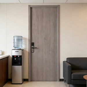 <span class=keywords><strong>Porte</strong></span> composite insonorisée 46 dB, imperméable, gris clair, grain de montagne, placage PVC, design minimaliste, pour hôtel, bureau, chambre - Product Image 3