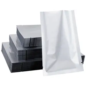 Плоский Карманный трехсторонний герметичный пакет для хранения пищевых продуктов с алюминиевым покрытием, вакуумный термоизолируемый композитный упаковочный пакет из алюминиевой фольги