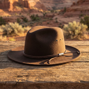 Chapeau de cowboy en cuir véritable fait main, écologique, mode équestre européenne, décontracté, voyage, plage, unisexe, toutes saisons - Product Image 1