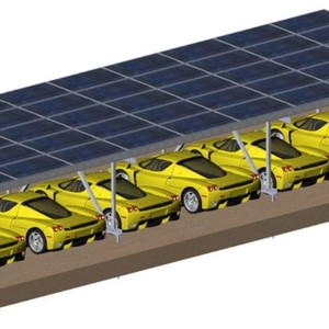 Système de montage solaire en acier et aluminium pour carport photovoltaïque, traitement de surface anodisé - Product Image 5
