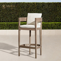 Tables à manger industrielles en bois de teck d'extérieur ensembles de table et de chaises de patio extérieur