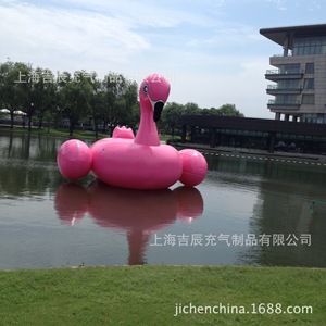 Flamant rose gonflable 5M en PVC pour jeux aquatiques en plein air, idéal pour les hôtels et complexes hôteliers - Product Image 4