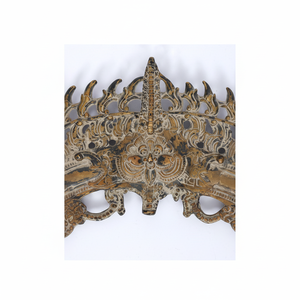 Grande tenture murale Kirtimukha Prabhavali de 31 pouces en laiton au design complexe pour la décoration intérieure - Product Image 1