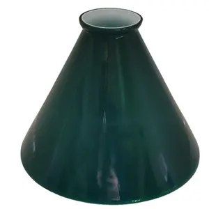 Abat-jour de Table en cône de verre blanc vert pour lampe murale suspendue