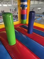 Château gonflable avec toboggan, structure de saut, qualité commerciale, matériau PVC, capacité 1000 kg, ignifuge, résistant aux UV