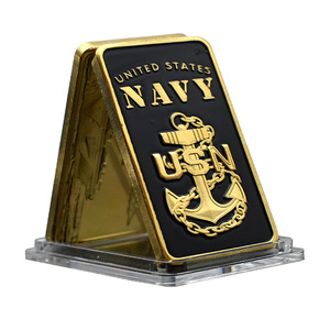 U.S. moneta da sfida commemorativa da Bar marina USN regalo da Bar in oro nero veterano della marina - Product Image 1