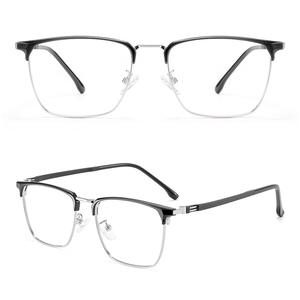 Gafas de lectura de alta gama Danyang, lentes de resina, antiluz azul, montura semititanio, unisex, para personas mayores, 1079 - Product Image 5