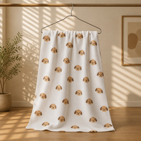 Tissu côtelé 20*20 pour tricot, impression numérique personnalisée pour femmes/filles/hommes/garçons, camisole/t-shirt/body/robe/pull