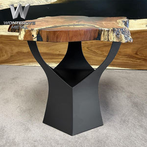 Idée de design : table basse <span class=keywords><strong>en</strong></span> métal noir pour extérieur, patio, <span class=keywords><strong>jardin</strong></span>, hôtel, restaurant, base <span class=keywords><strong>en</strong></span> fer robuste pour usage commercial - Product Image 4