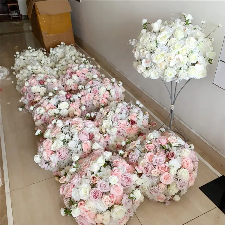 YAYUN CH1035-mesa de boda personalizada, centro de mesa, bola de flores artificiales