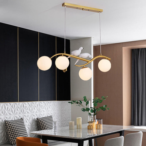 Luminaires suspendus modernes en fer et verre LED en forme d'oiseau, design créatif, à intensité variable, pour restaurants et maisons de luxe - Product Image 3