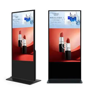 Quiosque de publicidade interna com tela infravermelha vertical de 55 polegadas, sinalização digital para shopping, reprodutor de publicidade lcd, totem digital