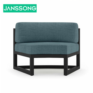 أريكة حديقة مستديرة بهيكل من الألومنيوم المقاوم للارتداء في الخارج فيلا فندقية حديثة مع وسادة مقاومة للماء - Product Image 3