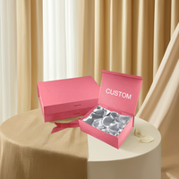 Boîtes à perruque en satin avec logo personnalisé Emballage cosmétique de luxe pour extensions de cheveux Boîtes de rangement personnalisées doublées de satin de soie