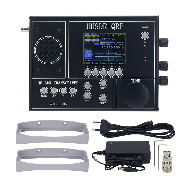 HamGeek UHSDR-QRP V0.7 1.8-30Mhz McHF Transceiver HF SDR Transceiver CW SSB AM FM Radio Black