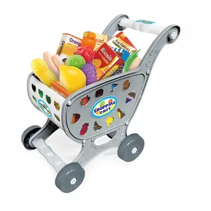 Children's shopping cart, vegetable basket, small kitchen toy plastic food set toy simulation store kitchen toy set