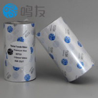 Mingyou pabrik OEM 110mm * 300m W731 pita lilin Premium pita tinta Transfer termal pita lilin Printer murah dan ekonomis