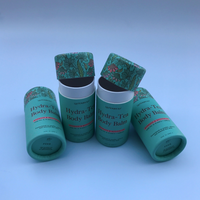Tube en carton pour baume à lèvres, emballage en carton rond, tube en papier kraft à poussoir, contenant pour rouge à lèvres, tube cylindrique pour déodorant