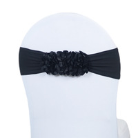 Nouvelle Écharpe de Chaise en Spandex Élastique avec Nœud Papillon pour Décoration Florale de Chaise – Idéale pour Hôtels, Banquets, Conventions et Mariages