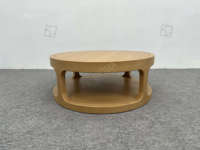 Table basse ronde en bois massif durable de luxe Sigma avec un design moderne pour le salon