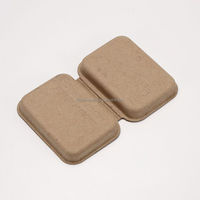 100% Biodegradable Eco-Friendly Molded Sugarcane Pulp Soap Box Customized Embossing Printing Paper Boxes Bagasse Tray Pulp