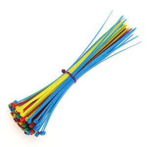 Nlzd Nylon Cable Ties 5x250mm 4.8mm Width 100 Pcs Colored Self Locking For Electrical Wiring - Product Image 3