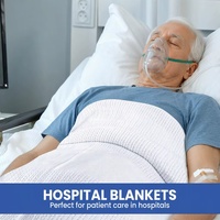 Couverture Thermique Gaufrée en Coton Premium Respirante, Durable et Confortable pour Hôpital, Hôtel, Maison, Spa