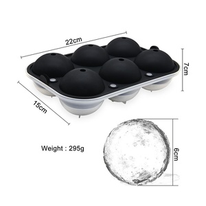 Molde de Silicona para Bolas de Hielo, 6 Cavidades, Bandeja para Cubitos de Hielo de Whisky, Esfera, Libre de BPA, Bolas de Hielo Grandes, Resistente al Congelador, Resistente al Calor 240C - Product Image 2