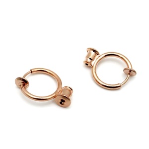 <b>Spring</b>-loaded Round Ear <b>Clips</b> Metal Plated Silver Gold Rose Gold For Earring Making DIY Jewelry Components - Product Image 5