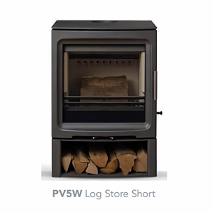 Estufa de Leña PV5W, Chimenea Autónoma de Hierro Fundido, Estilo Contemporáneo, Ecológica, para Sala de Estar, Casa, Villas 1 - Product Image 5