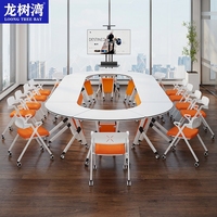 Table pliante personnalisable, table de conférence peu encombrante, bureau de formation à plateau rabattable, OEM ODM applicable aux salles de réunion
