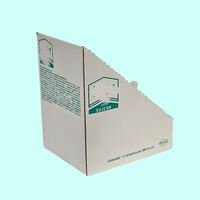 E flûte Impression à l'encre de soja Papier personnalisé ondulé Présentoir Boîte Carton Comptoir Détail pdq Snack Tear Strip Zipper Case Box