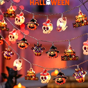 Luces LED de Cadena para Halloween, las Más Vendidas, con Forma de Calabaza, Fantasma y Murciélago, Luces Decorativas para Interiores y Exteriores, Ventanas, Decoración de Halloween - Product Image 2