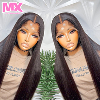 Perruque frontale HD sans colle, lisse, 13x6, pré-épilée, en cheveux humains naturels péruviens Remy, avec baby hair