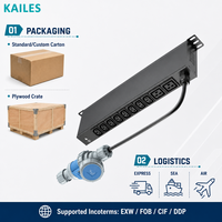 KAILES (KLS) PDU de rack basique 32A monophasé 10 prises 200-240VAC 50/60Hz 7680W certifié UL62368-1 Vertical Industriel pour Données
