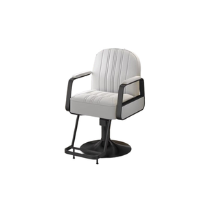 Fauteuil de coiffure pour salon de coiffure et barbier avec pédale rotative et dossier épaissi, en acier inoxydable de luxe, élégant pour la coupe de cheveux - Product Image 2