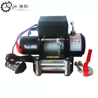 Treuil de récupération électrique 12V DC pour VTT, 3000 lb, 2.2/3.3KW, certifié CVSA, télécommande sans fil MIDE, câble en acier de 10m pour levage