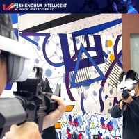 Nueva Sala de Realidad Virtual Inalámbrica para Negocios, 4-10 Jugadores, Juegos Multijugador de Realidad Mixta, Máquina de Tiro para Arena de Realidad Virtual de Fibra de Vidrio
