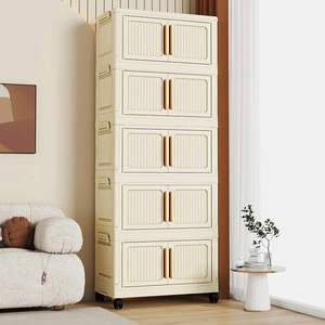 Étagère de <span class=keywords><strong>rangement</strong></span> pliable moderne sans installation pour salon, armoire de <span class=keywords><strong>rangement</strong></span> pour jouets et collations pour bébé, pour chambre à coucher - Product Image 3