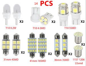 Systèmes d'éclairage automobile, kit LED combiné pour véhicules, éclairage latéral T10, éclairage de lecture intérieur, éclairage de plaque d'immatriculation - Product Image 6