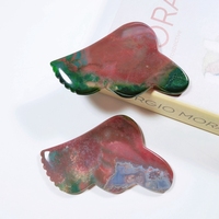 Outil de massage Gua Sha en forme de cœur en agate mousse minceur SPA Diy Vente chaude