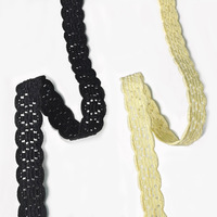 Bande élastique ajourée en nylon tricoté avec dentelle crochetée pour lingerie, soutien-gorge, culottes et couture