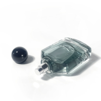 Flacon de parfum élégant de 100 ml, transparent et luxueux, atomiseur de forme unique pour huiles essentielles, emballage de flacons de parfum en verre