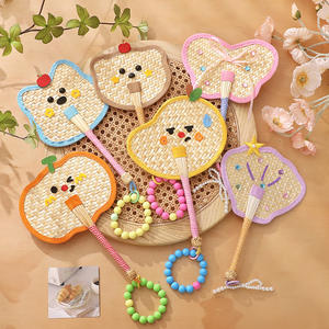 Ventilateur <span class=keywords><strong>de</strong></span> quenouille coloré tissé à la main <span class=keywords><strong>feuille</strong></span> <span class=keywords><strong>de</strong></span> <span class=keywords><strong>bananier</strong></span> accessoires Photo ventilateur portable à l'ancienne pour pendentif objets décoratifs - Product Image 1