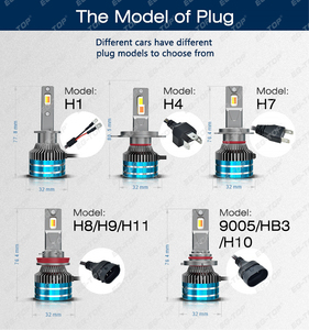 Ampoule LED H4 12V, phare LED H1 H7 H8 H11 HB3 HB4 40W, lumières LED 2 couleurs, lampe de voiture, <span class=keywords><strong>automobile</strong></span>, phare LED - Product Image 6